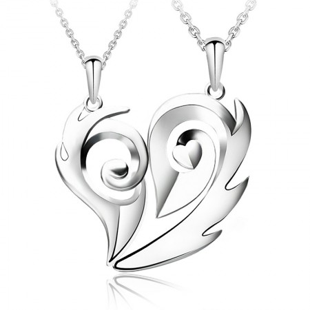 Creative Heart-Shaped Couple Necklaces