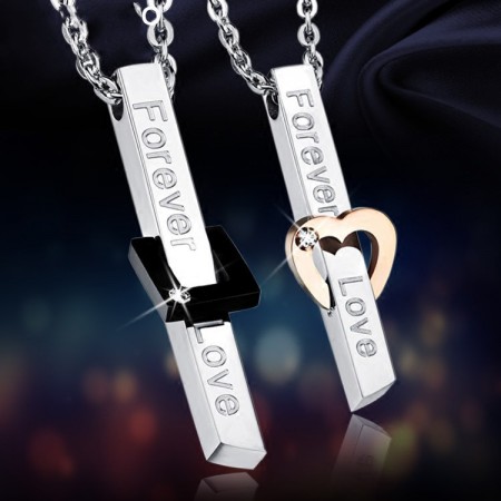 "Forever Love" Exquisite True Love Custom Lovers Necklaces