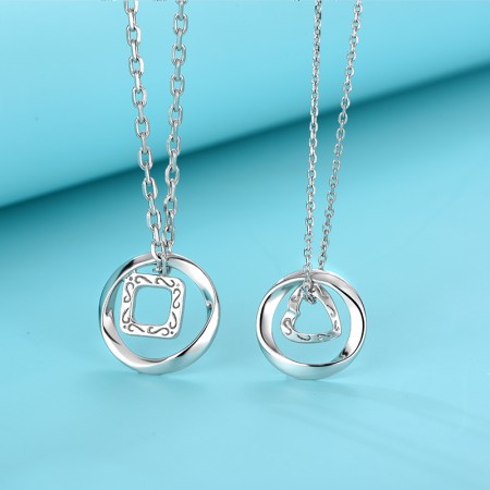Featured S925 Silver Fashion Heart-Shaped Lover Necklaces