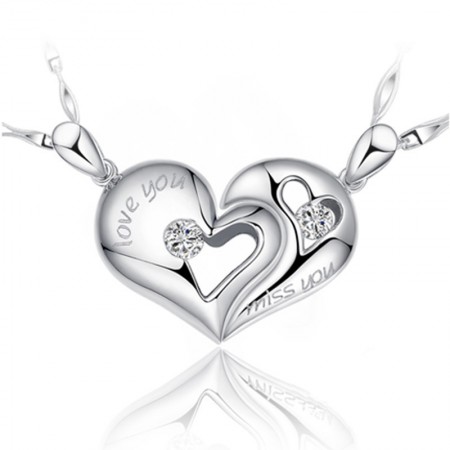 Heart-Shaped Couple Necklace 