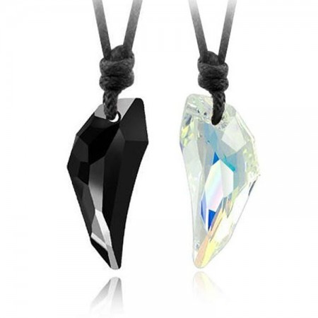Spike Crystal Couple Necklace 