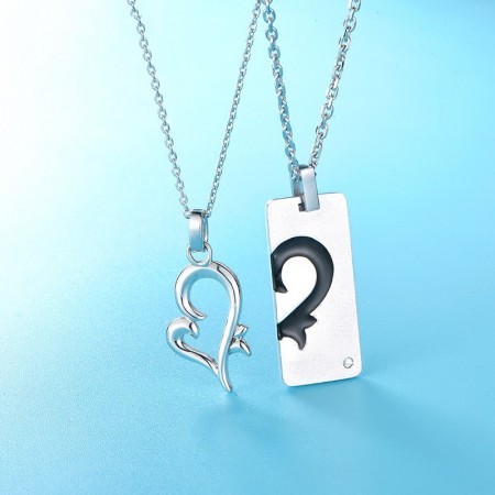 Korean Version Hot Sale Heart-Shaped S925 Silver Lover Necklaces