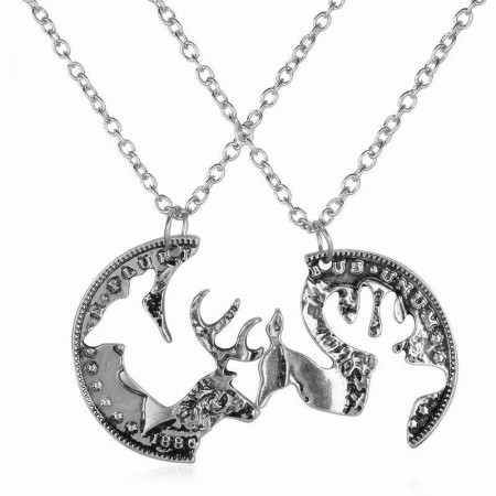 Exaggeration Best Friends Necklace