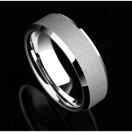 Frosted Tungsten Engagement Wedding Band Jewelry Couple Rings (Price For a Pair)