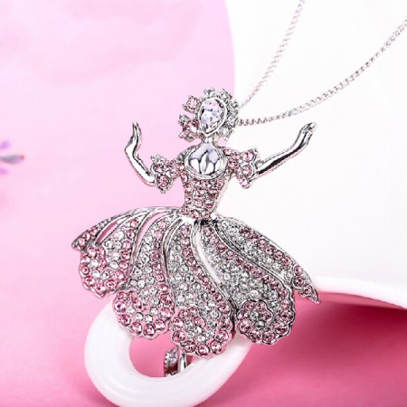 Exquisite Princess Shape Crystal Sweater Chain