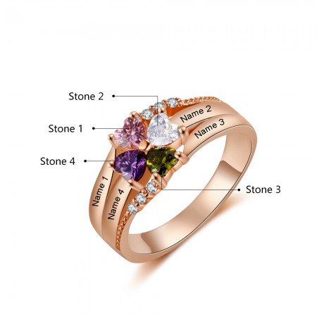 Wendy Made Personalized Mothers Rings with 6 Simulated India | Ubuy