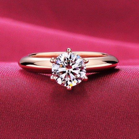 1.0 Carat Simulated Diamond Engagement/Wedding/Promise Rose Gold Ring For Her