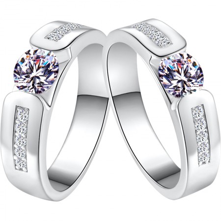0.39 Carat & 0.6 Carat Simulated Diamond Engagement/Wedding/Promise Ring For Her