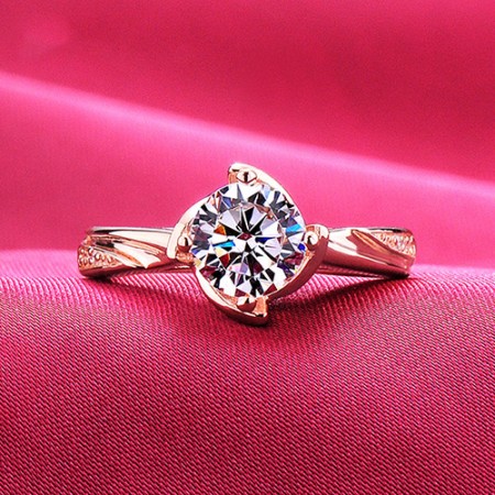1.2 Carat Simulated Diamond Engagement/Wedding/Promise Rose Gold Ring For Her
