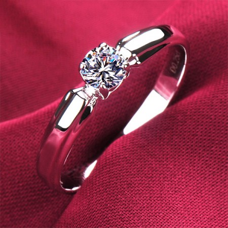 0.2 Carat Simulated Diamond Engagement/Wedding/Promise Ring For Her