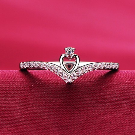 0.01 Carat Simulated Diamond Engagement/Wedding/Promise Ring For Her