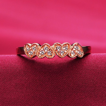 Rose Gold Engagement/Wedding/Promise Ring For Her