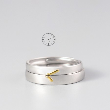 Forever 5:20 Original Korean Simple Design 925 Sterling Silver Lovers Couple Rings
