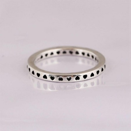 Hollow Heart Shape s925 Sterling Silver Lady’s Ring