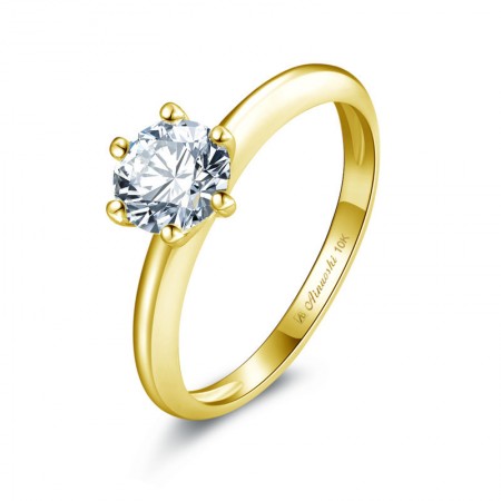 10k Gold Zircon Low-Key And Luxurious Lady’s Engagement/Wedding Rings