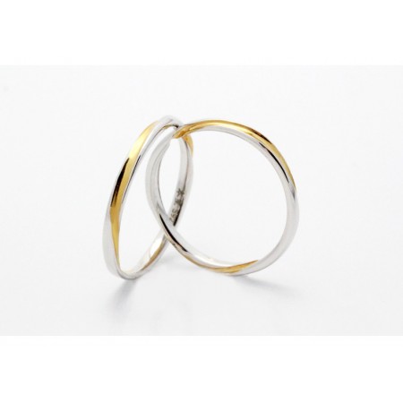 Classic Mobius Design Color Separation s925 Sterling Silver Lovers Couple Rings