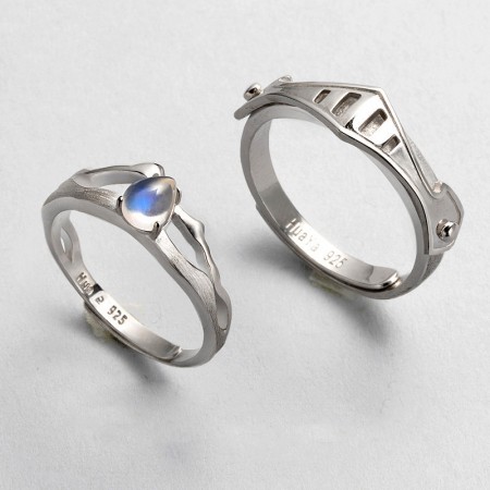 Princess and knight couple shop rings
