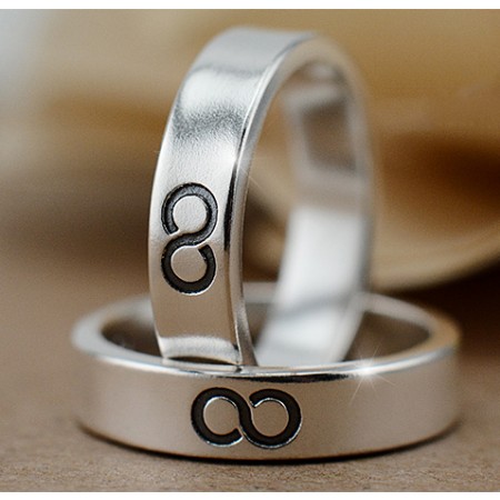 The Exclusive Mark Of Love Sterling Silver Lovers Couple Rings