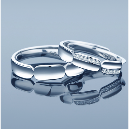 Original Crown Design s925 Sterling Silver Lovers Adjustable Couple Rings