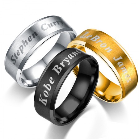 Show Your Enthusiasm Both Sides Can Be Engraved Titanium Steel Man’s Ring