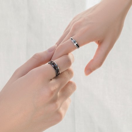Personalized Two Cities Long Distance Promise Rings For Couples In