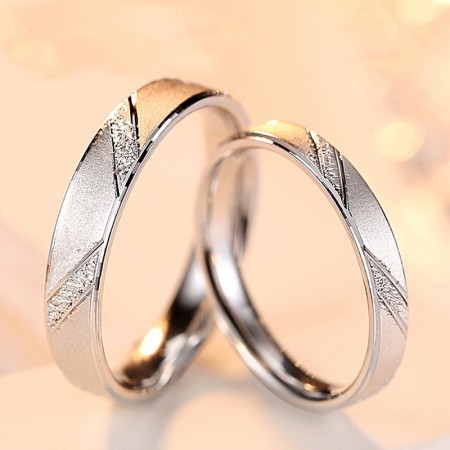 Love Forever 925 Sterling Silver Wedding/Promise/Couple Rings (Price For a Pair)