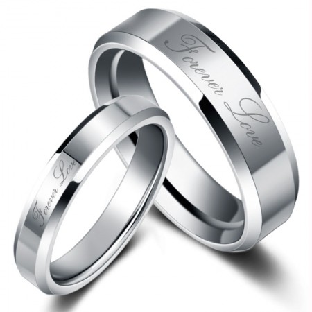 Forever Love Tungsten Couple Rings For Lovers(Price For a Pari)
