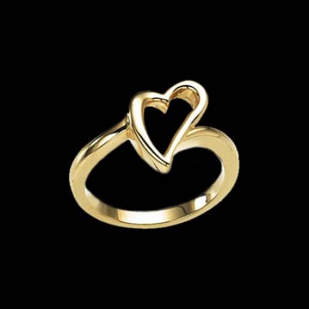 14K Golden Heart Ring
