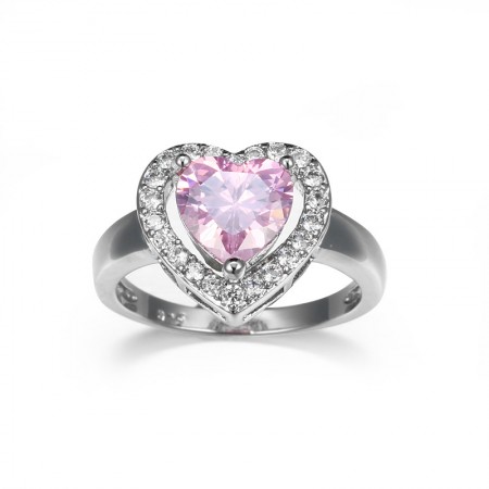 New Arrival Silver Heart Promise Engagement Ring