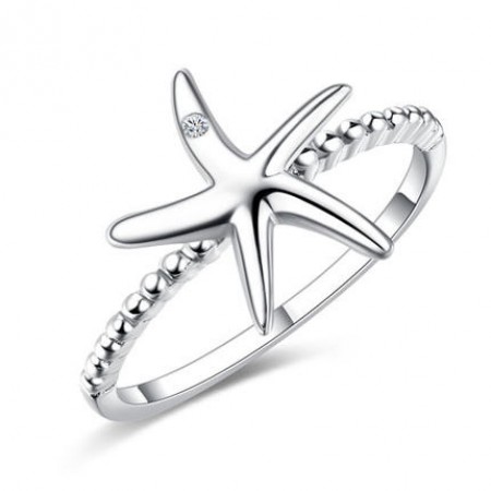Starfish 925 Silver Ring Women