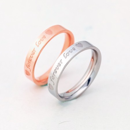 18K Rose Gold Korean Couple Rings