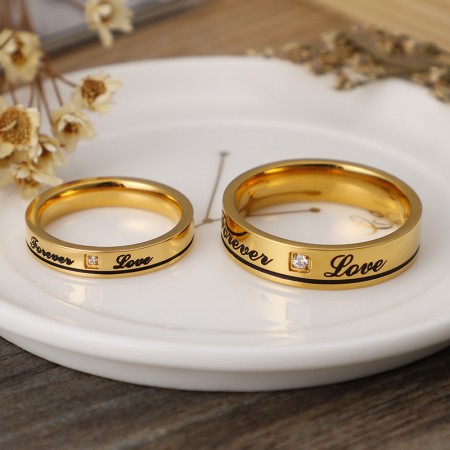 Love Heart Couple Ring Women Men Wedding | Couple Rings Steel Fashion -  Heart Love - Aliexpress