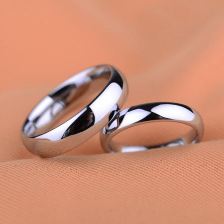 Personalized Engraved Smooth Couple Rings