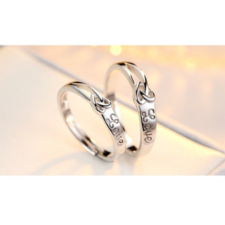 925 Silver Free Engraved Creative Couple Rings