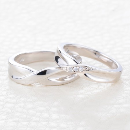 Creative Engraved Silver Couple Rings