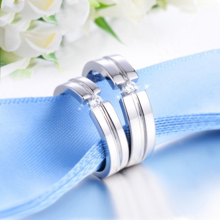 925 Silver Original Design Creative Engraved Couple Rings  
