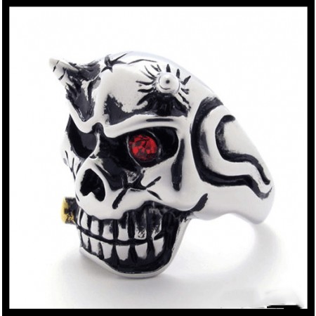 Retro Punk Fashion Skull Hell Ring