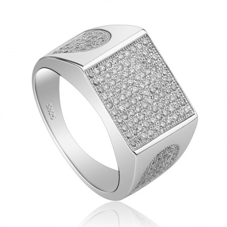 925 Silver Fashion Shine Zircon Ring