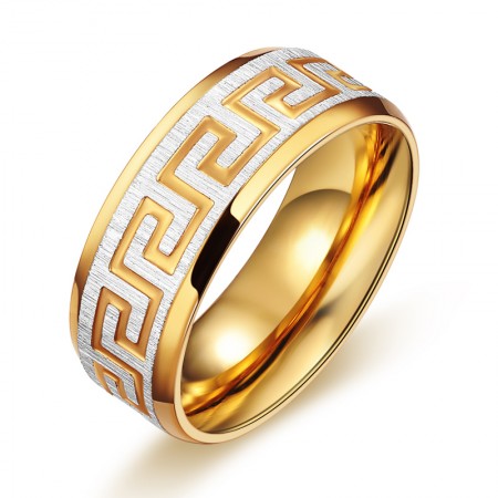 Golden Great Wall Pattern Adornment Ring