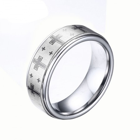 Tungsten Domineering Single Tail Ring