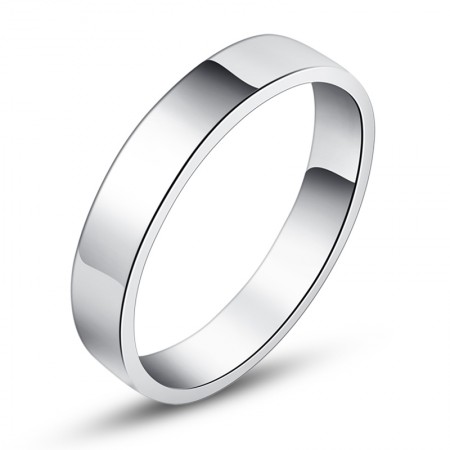 Simple Mirror 925 Silver Ring - Mens Rings