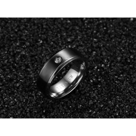 Diamond Fashion Titanium Steel Men's Rings