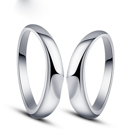 Creative Heart-Shaped 925 Silver Couple Rings