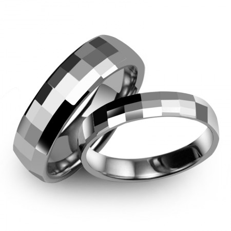 "Forever Love" Tungsten Couple Rings