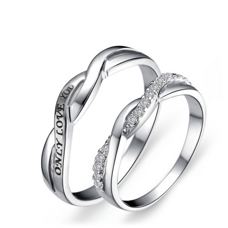 "Only Love You"Simple Creative Couple Rings