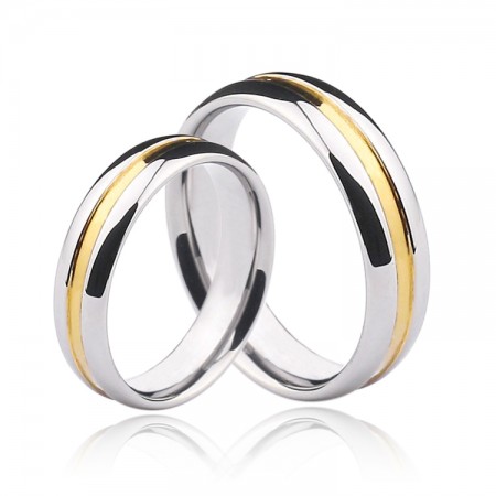 Simple And Stylish Tungsten Couple Rings
