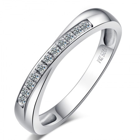 Korean Version Of The Creative 925 Sterling Silver Inlaid Cz Engagement Ring