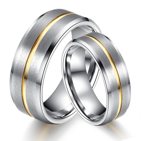 Men And Women The Same Paragraph Tungsten Gold Couple Rings