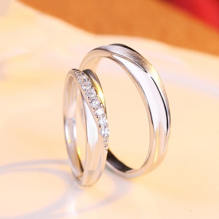 New Simplify Atmospheric S925 Silver Lovers Couple Rings