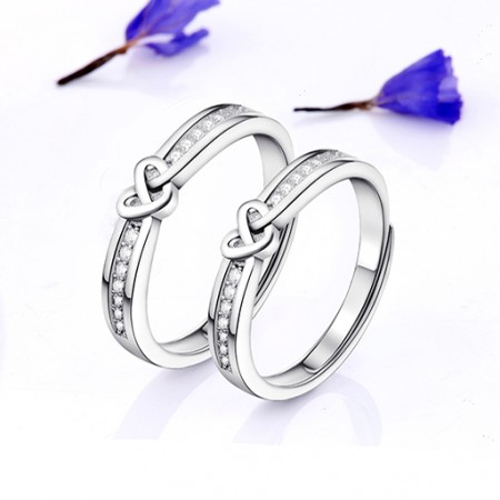 Men's 925 Silver Ceramic Ring, Couple Ring With English love Form, With  Heartbeat Pattern - Temu